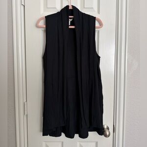 Soma Black Sleeveless Open Front Cardigan Vest XL